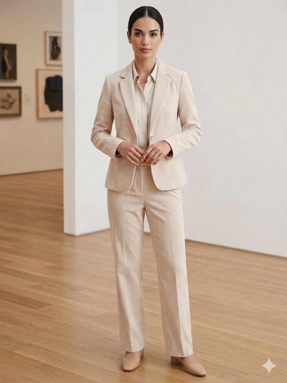 Petite Matching Blazer and Tailored Pants